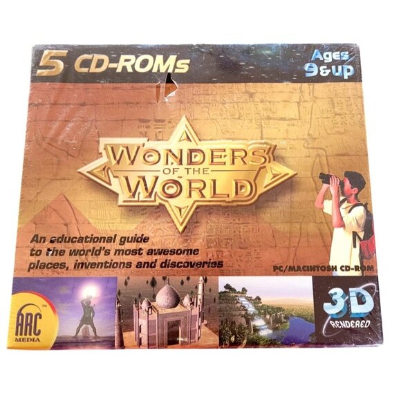 Wonders Of The World new sealed, 5 CD-ROM Set Educational  37529cd - Picture 1 of 2